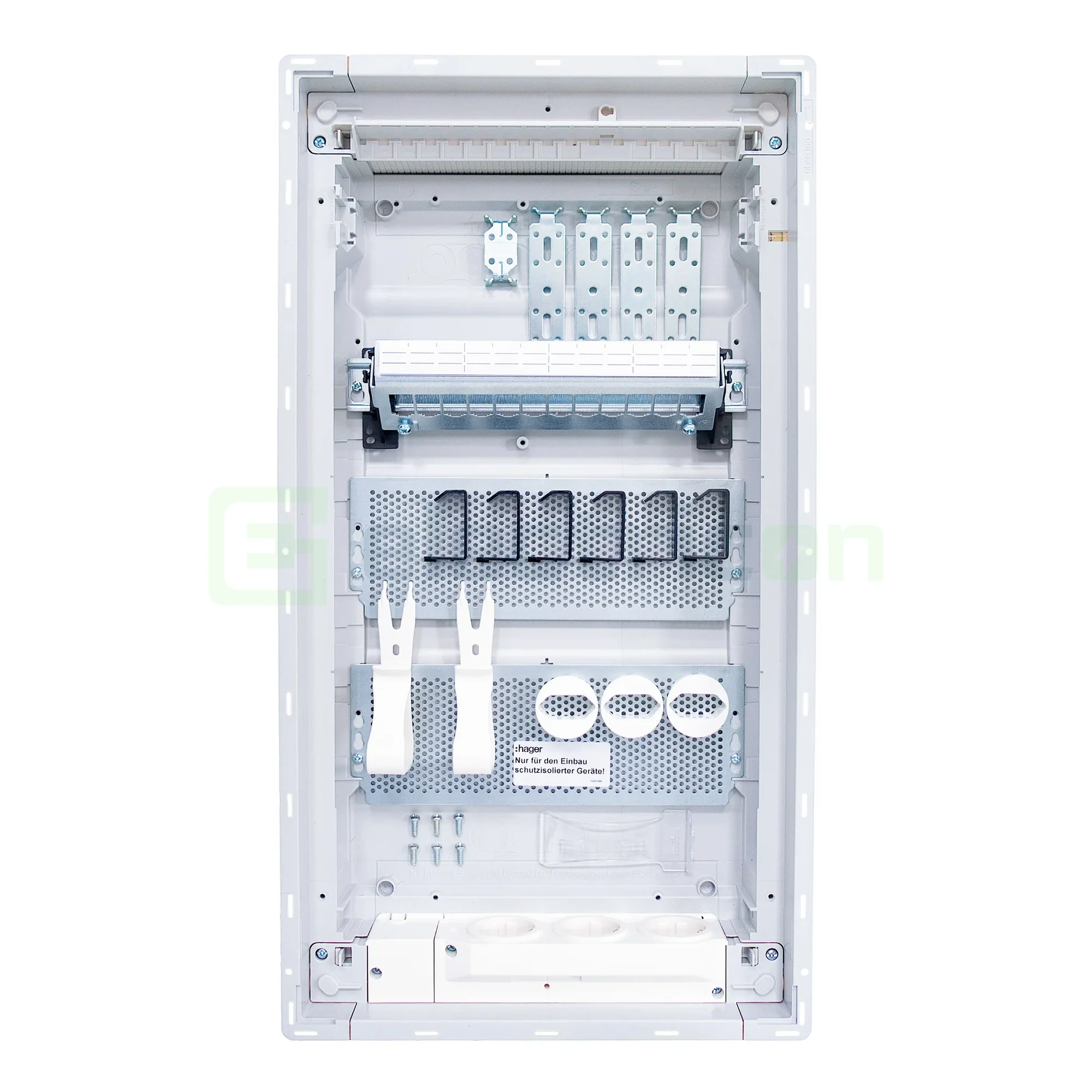 Tablou multimedia metalic, incastrat, 36 module (3x12), ușă albă, Volta, Hager, VU36NW [3]