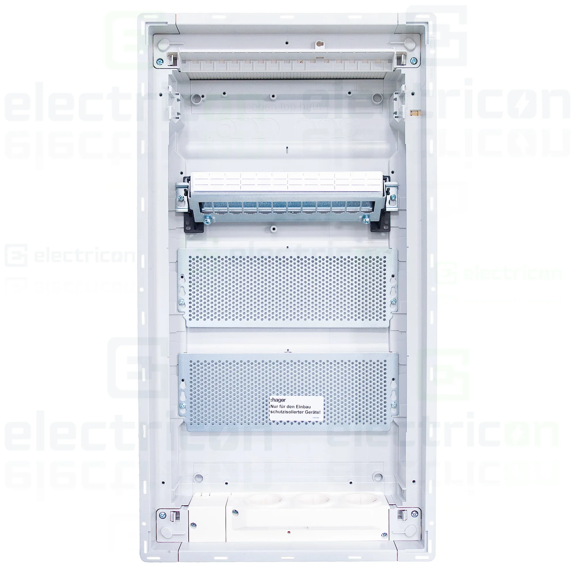 Tablou multimedia metalic, incastrat, 36 module (3x12), ușă albă, Volta, Hager, VU36NW [4]