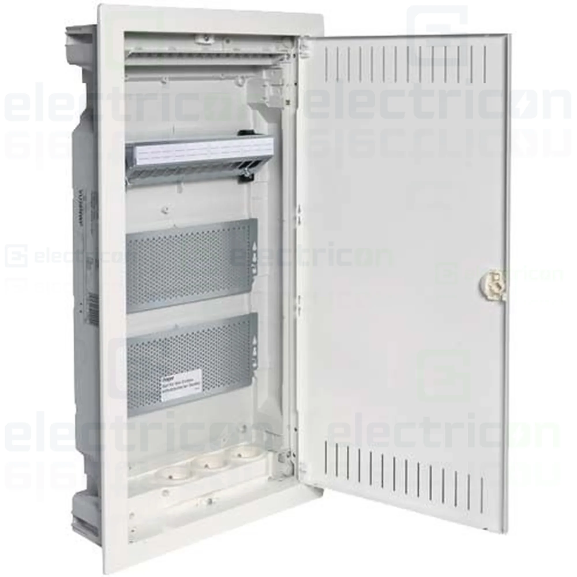 Tablouri multimedia & AV - Tablou multimedia metalic, incastrat, 36 module (3x12), ușă albă, Volta, Hager, VU36NW