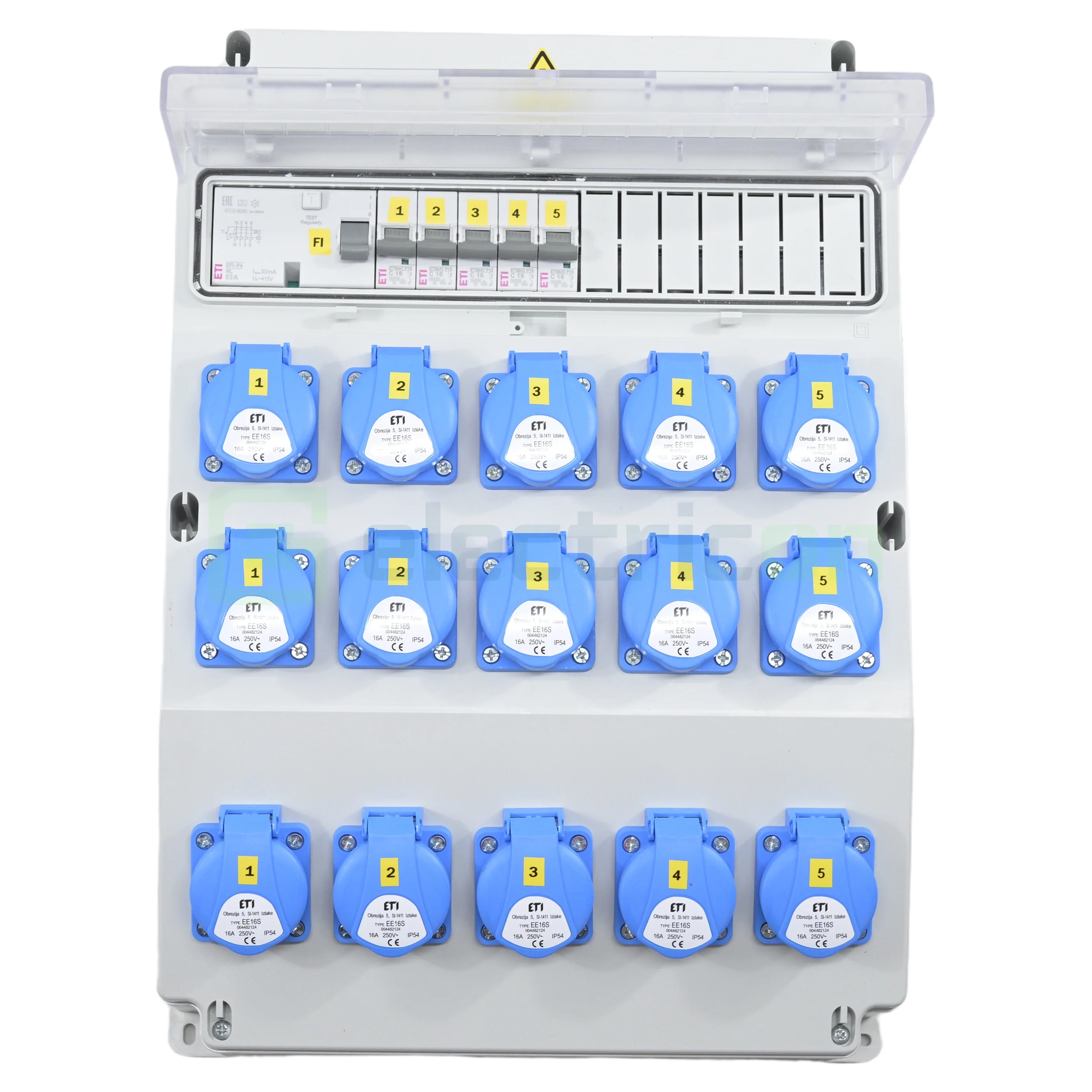 Tablou Șantier Monofazic 15xSchuko IP54 ETI 001105377 [1]