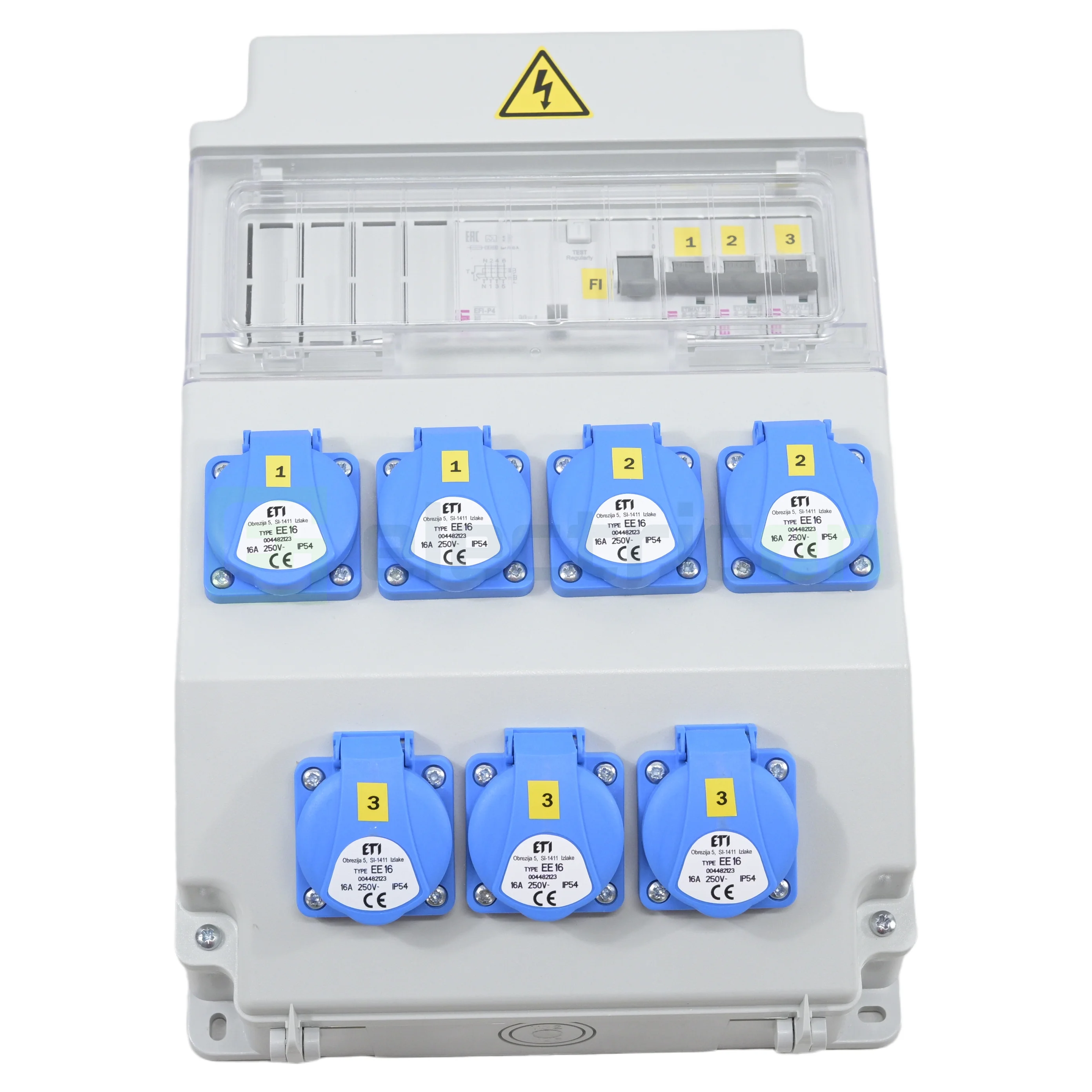 Tablouri electrice - Tablou Șantier Monofazic 7xSchuko IP54 ETI 001105253