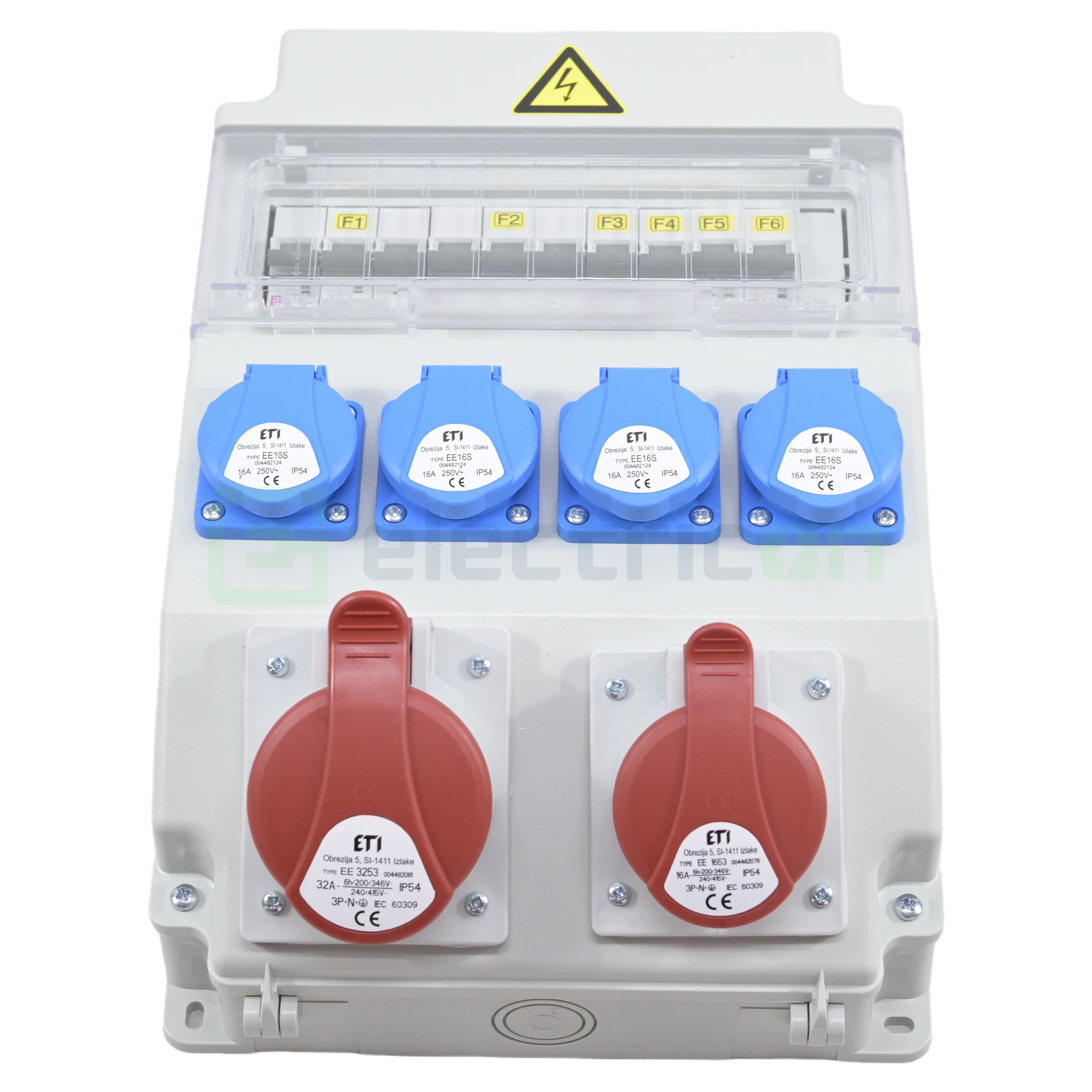 Tablouri electrice - Tablou Șantier Mixt 4xSchuko + 2xCEE IP54 ETI 004483302