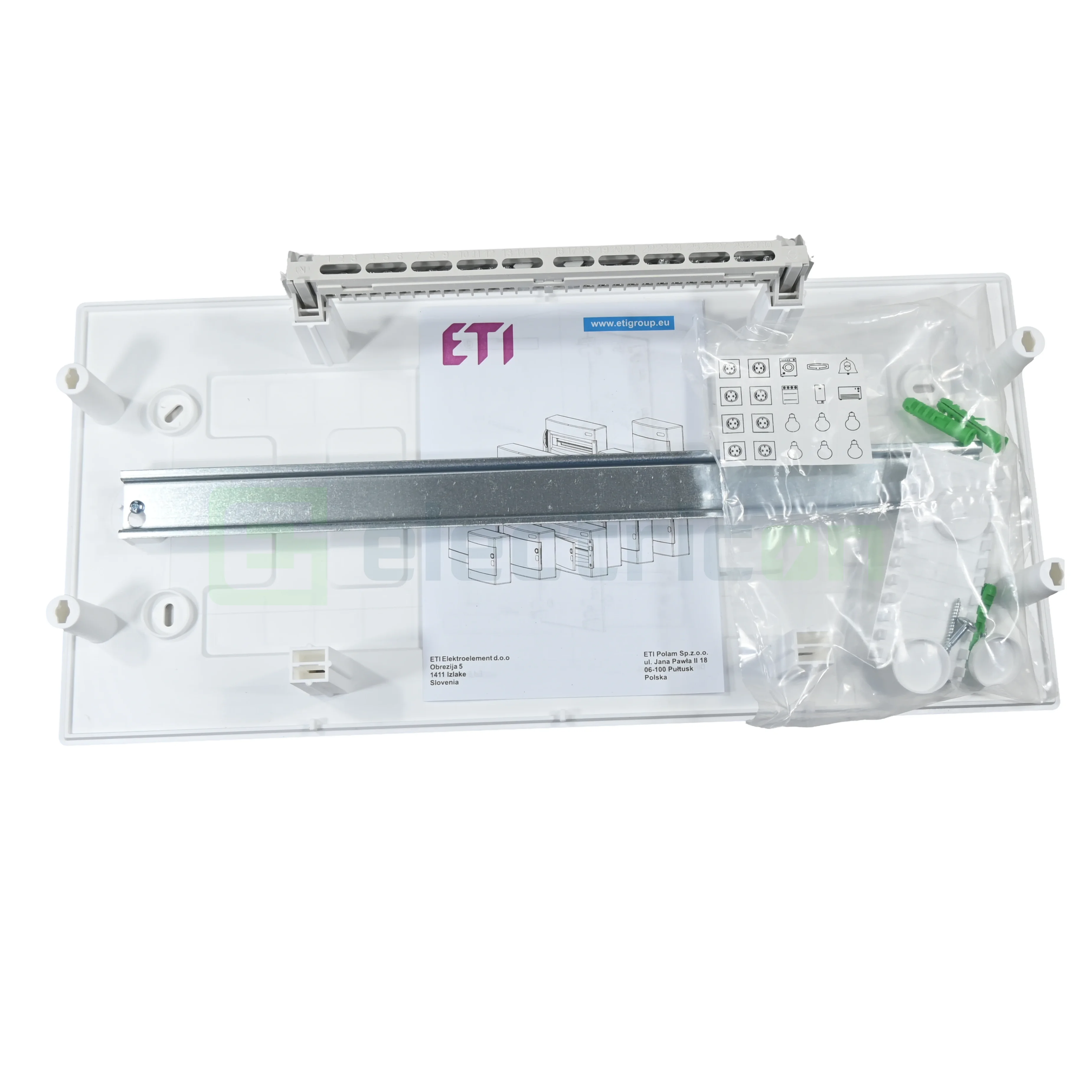 Tablou sigurante, 24 module, aparent, IP40, ECT1x24PO, usa alba, ETI,001100281 [3]