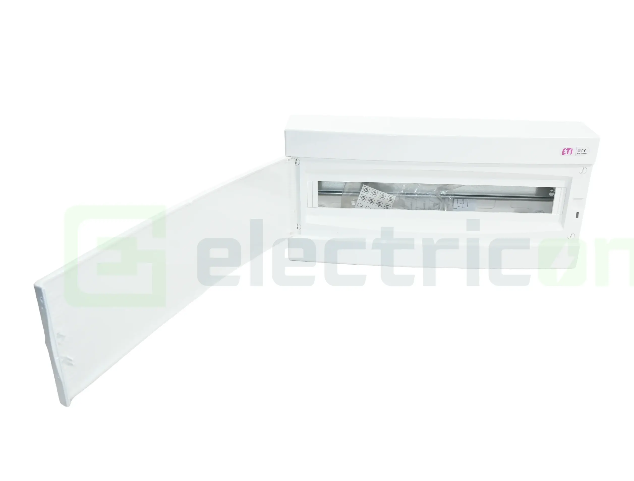 Tablouri de siguranțe electrice - Tablou sigurante, 24 module, aparent, IP40, ECT1x24PO, usa alba, ETI,001100281
