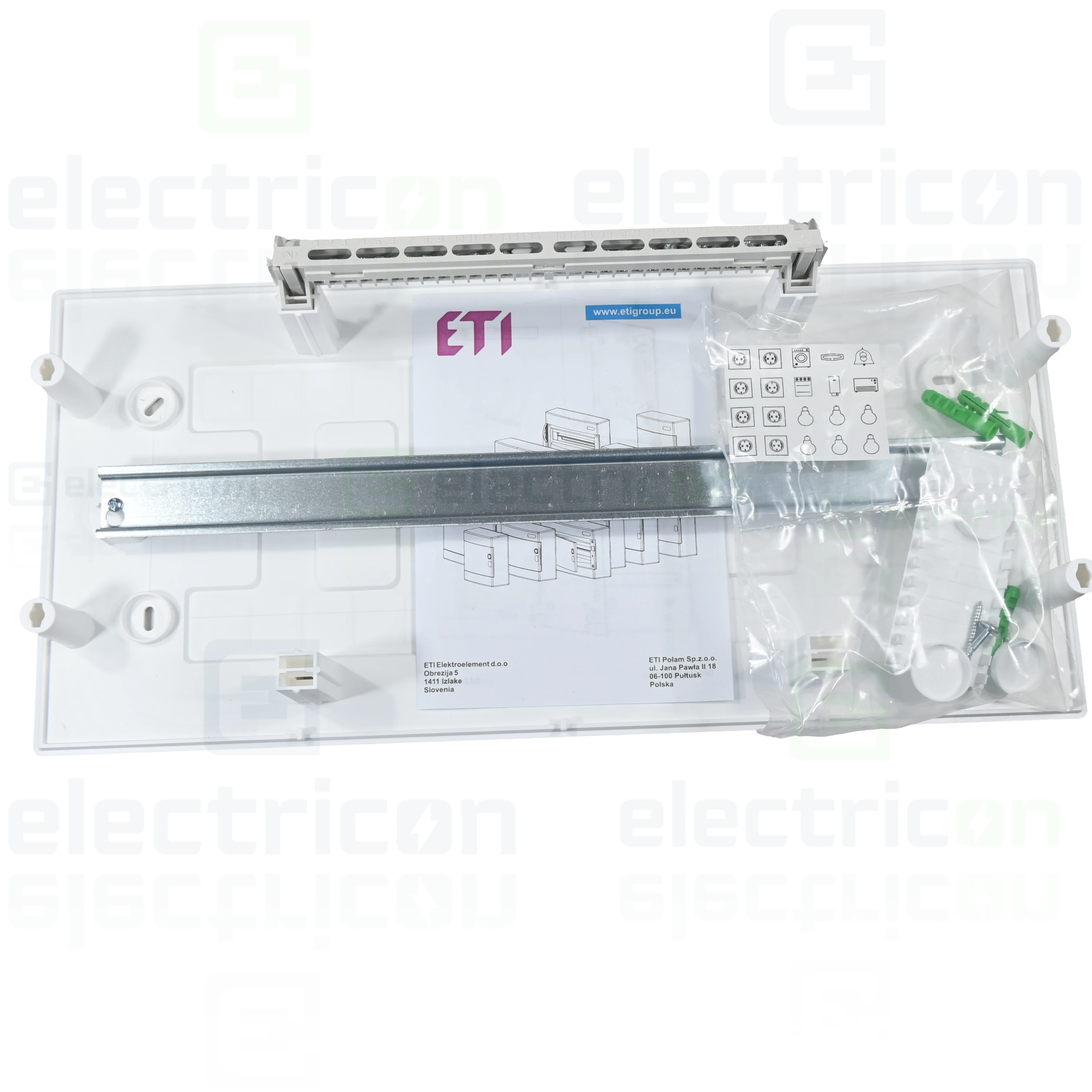 Tablou sigurante, 24 module, aparent, IP40, ECT1x24PO, usa alba, ETI,001100281 [7]