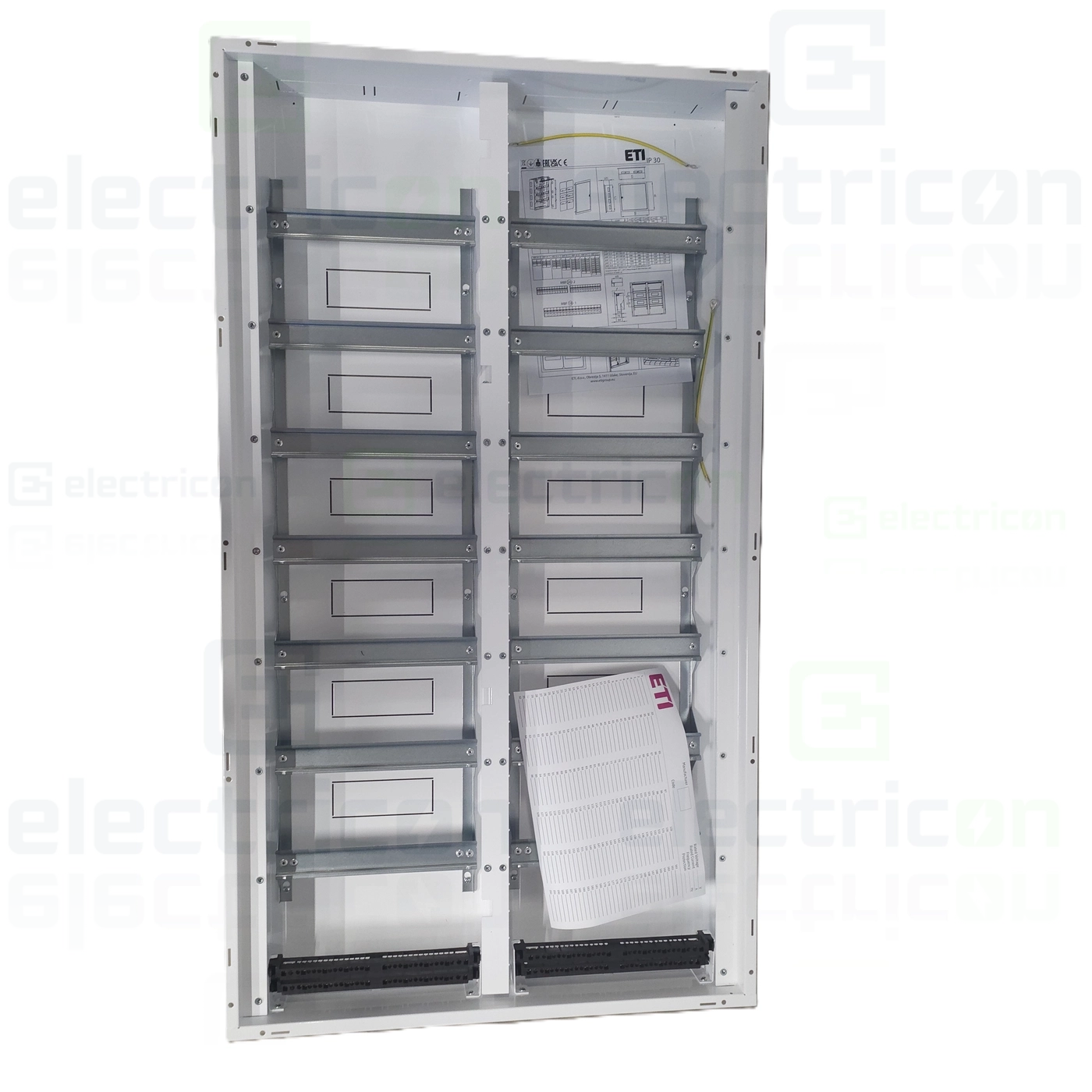 Tablou sigurante metalic, 168module (7x24), incastrat, MBF24-7, ETI, 001108130 [3]