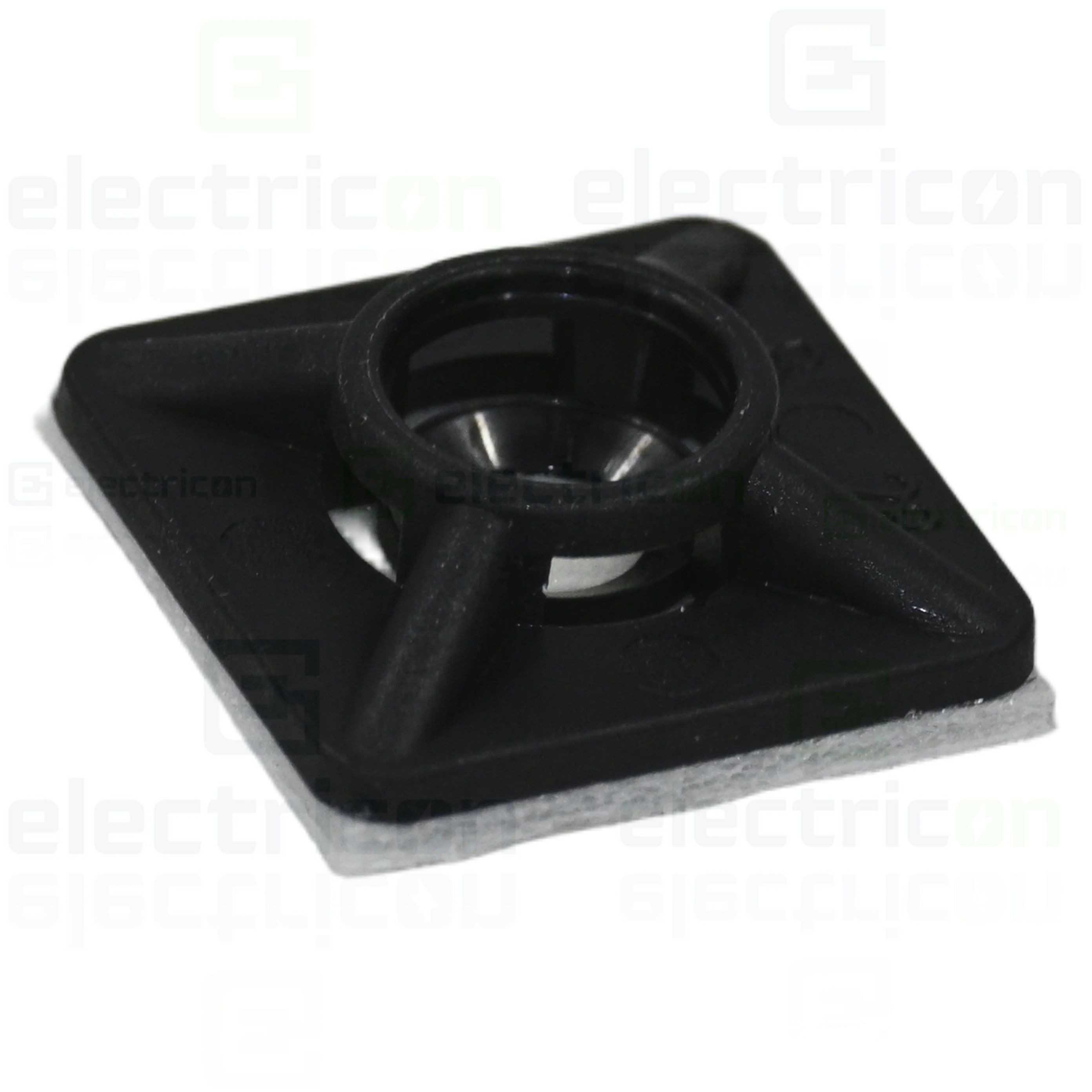 Accesorii cabluri - Talpa autodezivă Tracon 19x19 fasete negru