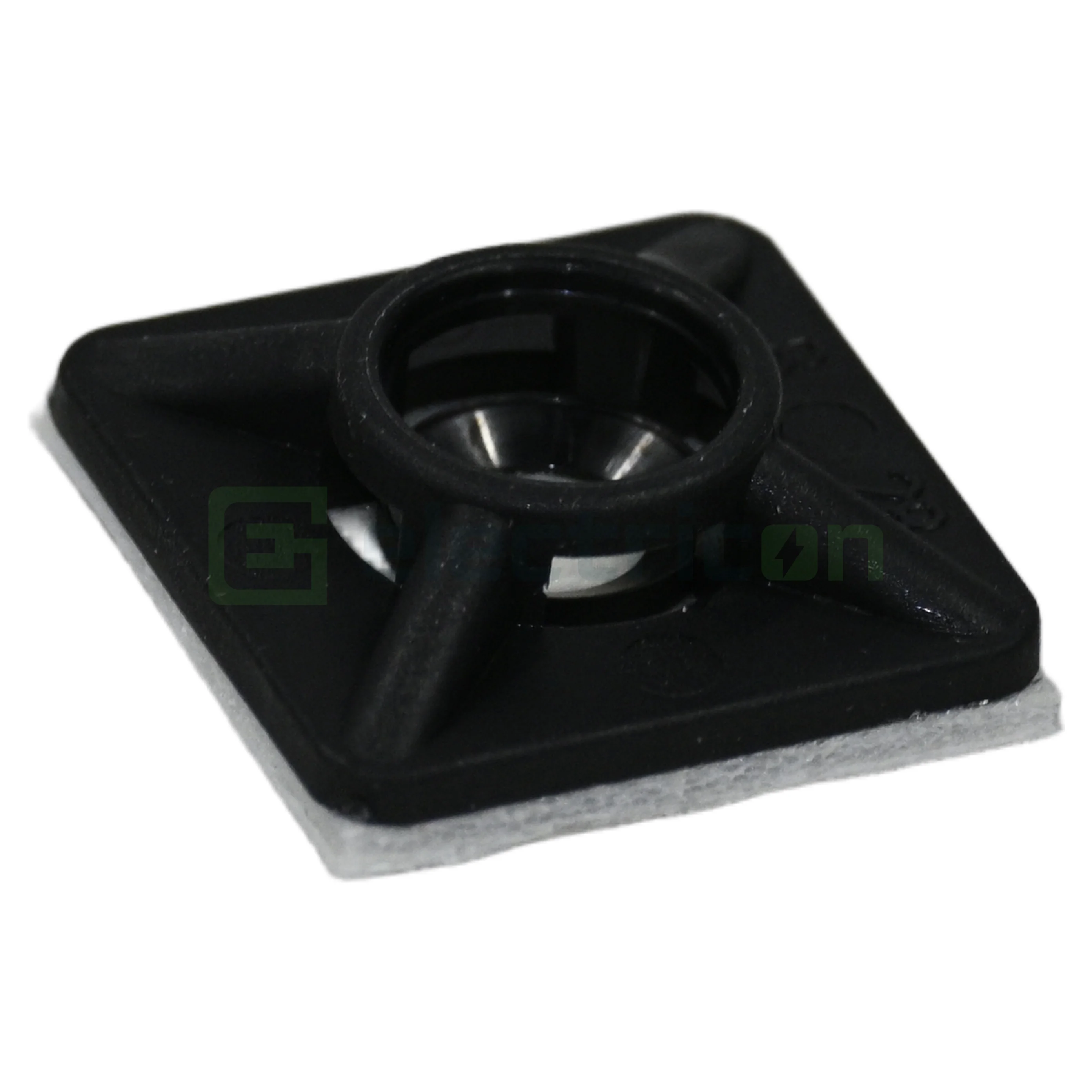 Accesorii cabluri - Talpa autodezivă Tracon 19x19 fasete negru