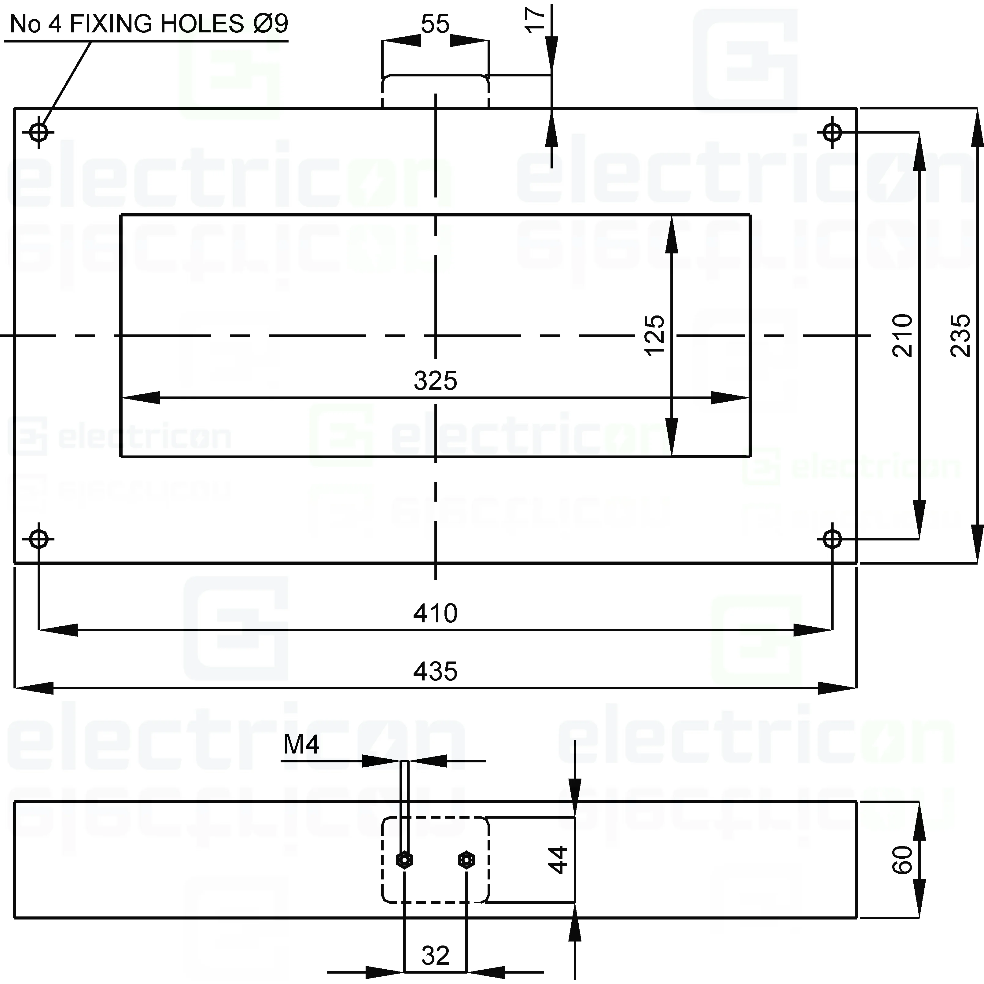 Transformator pentru releu diferential tip A, 325x125 mm, Schrack [6]
