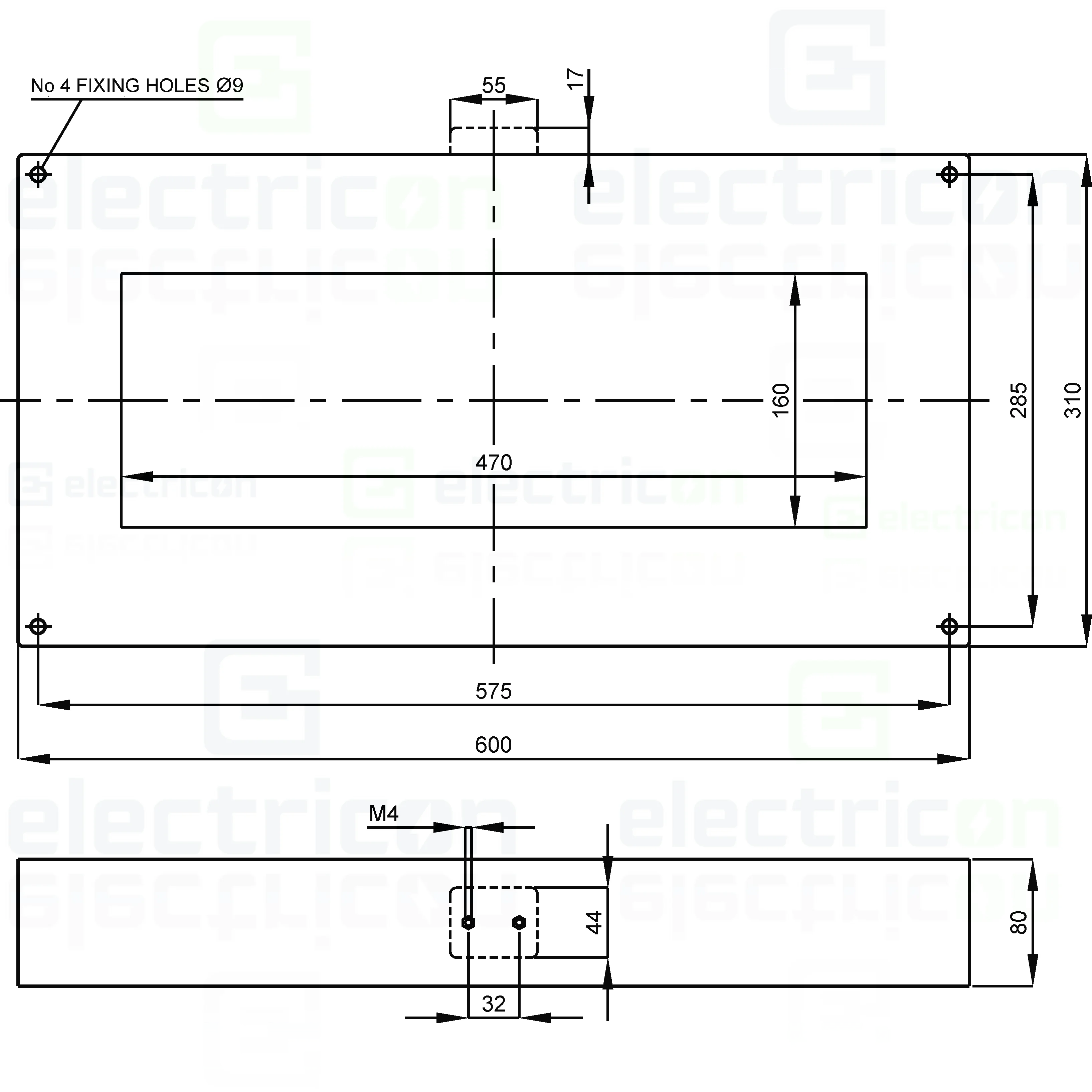 Transformator pentru releu diferential tip A, 470x160 mm, Schrack [6]