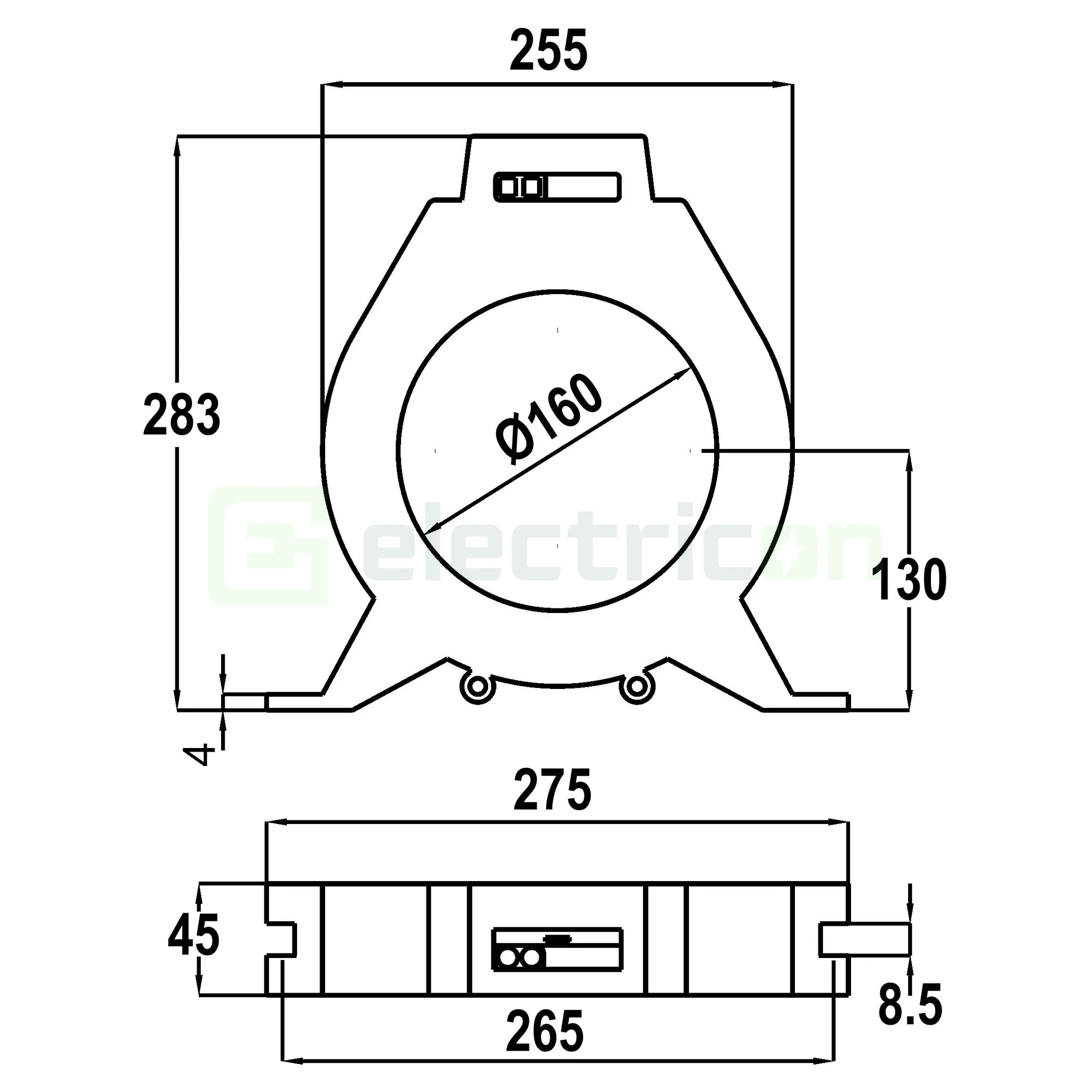Transformator toroidal Schrack BXFIA116, Ø160mm, tip A, releu diferențial [6]