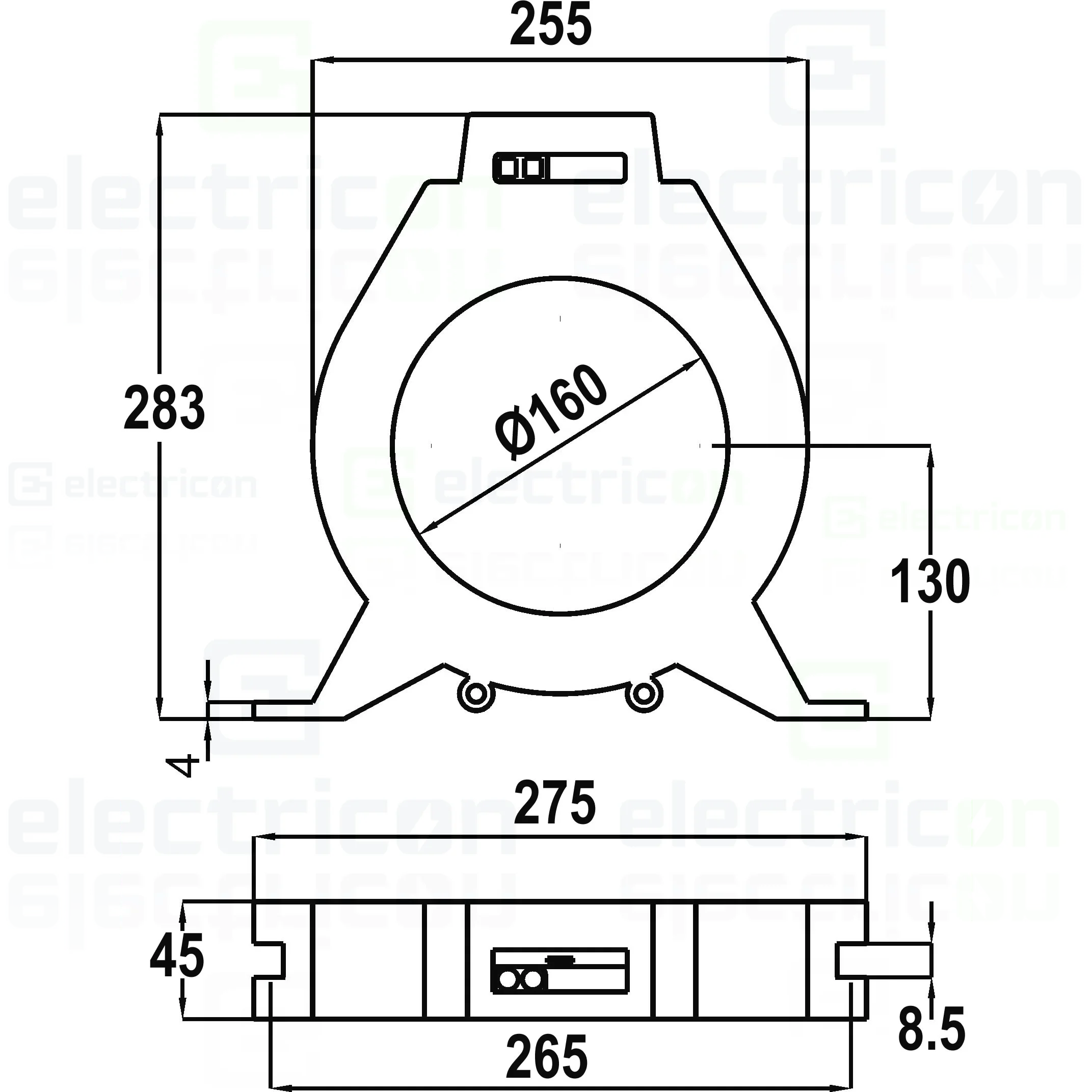 Transformator toroidal Schrack BXFIA116, Ø160mm, tip A, releu diferențial [6]
