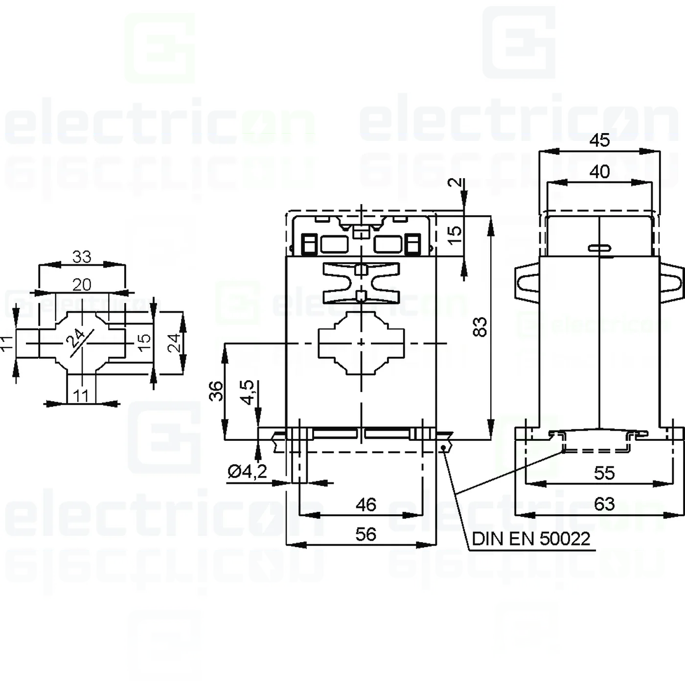 Transformator pentru releu diferențial tip A, diametru 24mm, Schrack [6]