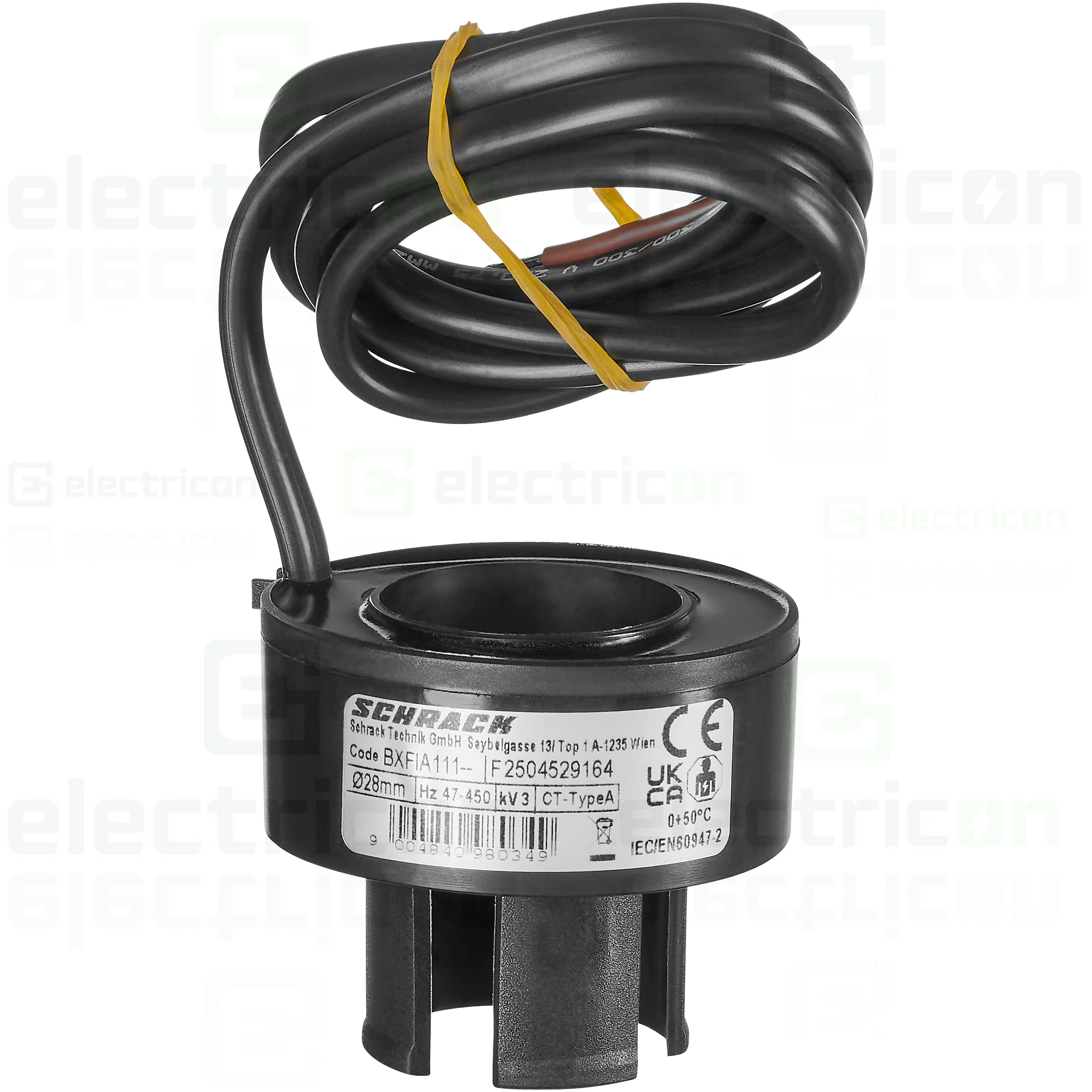 Transformator toroidal Schrack BXFIA111, Ø28mm, tip A, releu diferențial [4]