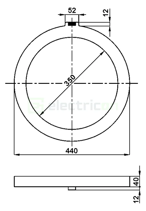 Transformator toroidal Schrack BXFIA118, Ø350mm, tip A, releu diferențial [4]