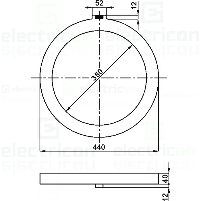 Transformator toroidal Schrack BXFIA118, Ø350mm, tip A, releu diferențial [4]