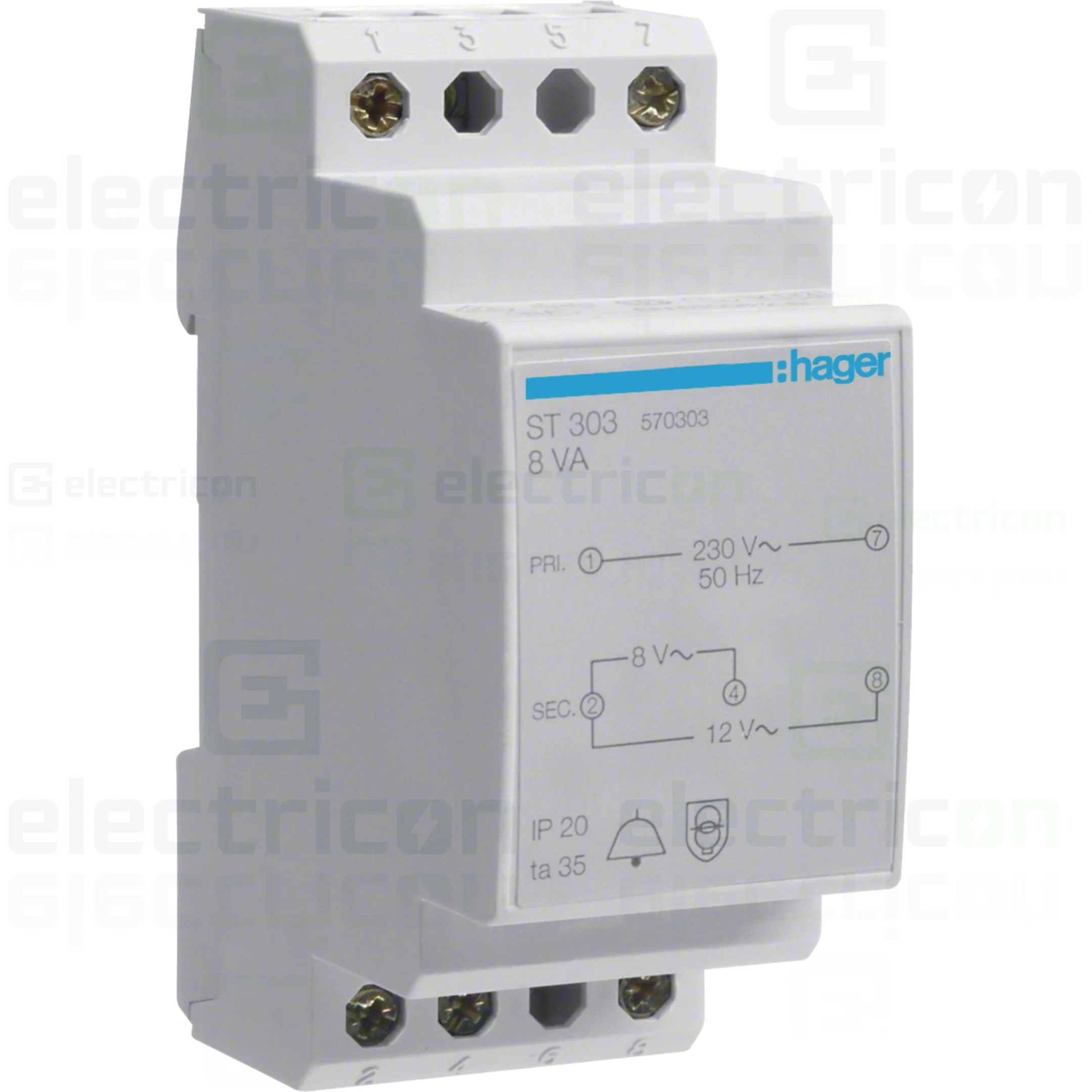 Sonerii - Transformator Sonerie 8VA 230V Hager ST303