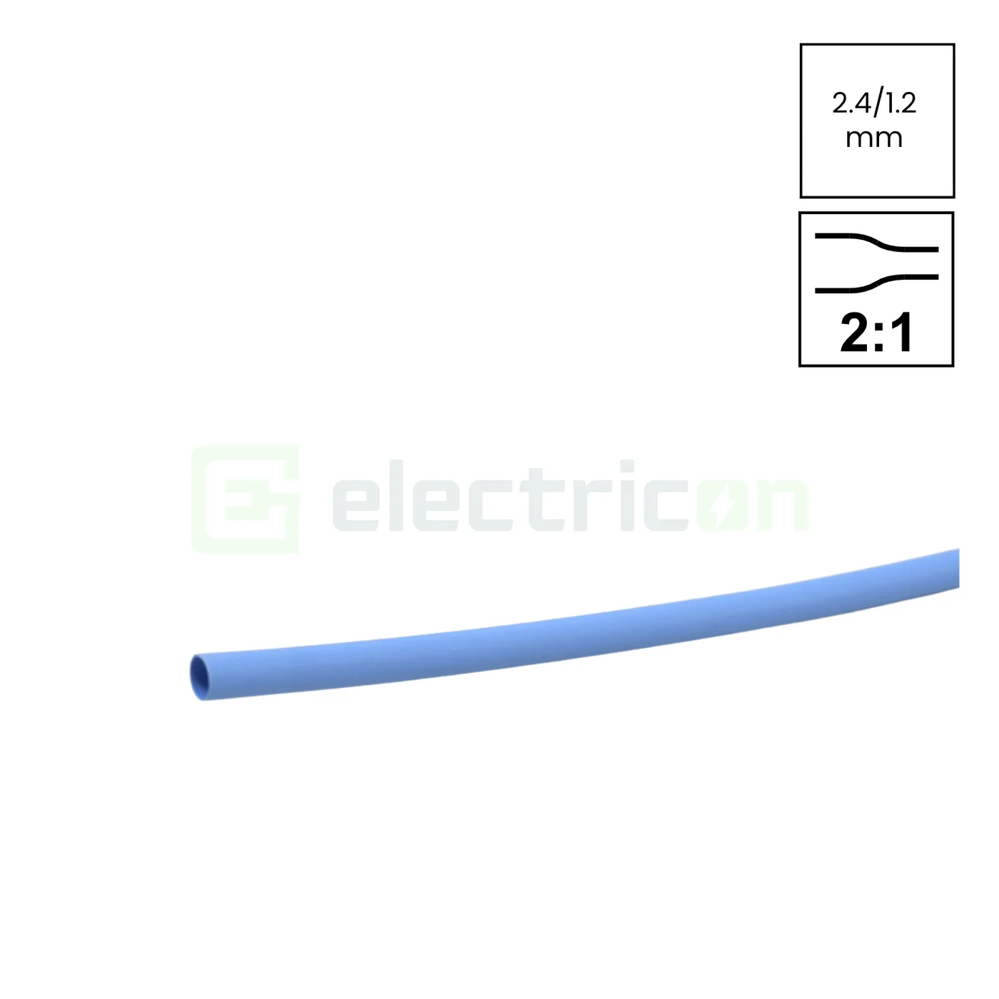 Tub termocontractabil - Tub Termocontractabil 2:1, 2.4/1.2mm Albastru Tracon ZS024K
