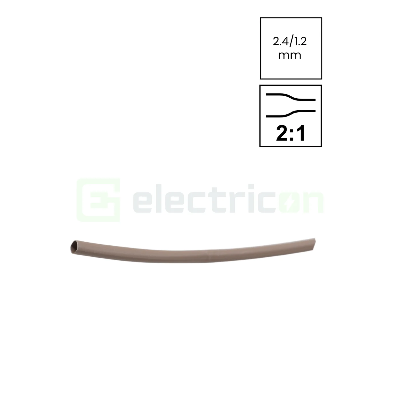 Tub termocontractabil - Tub Termocontractabil 2:1, 2.4/1.2mm Maro Tracon ZS024B