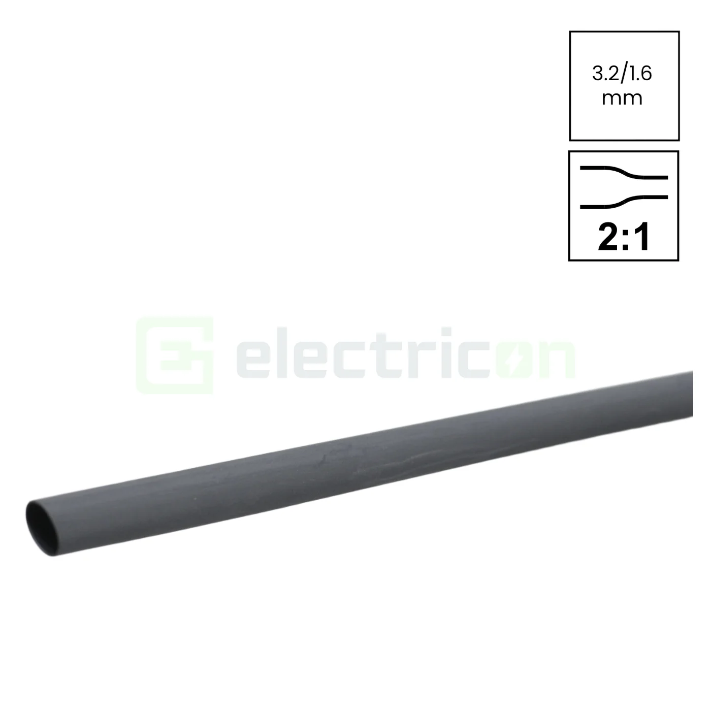 Tub termocontractabil - Tub Termocontractabil 2:1, 3.2/1.6mm Negru Tracon ZS032