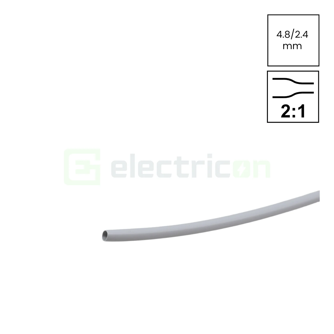 Accesorii electrice - Tub Termocontractabil 2:1, 4.8/2.4mm Gri Tracon ZS048SZ