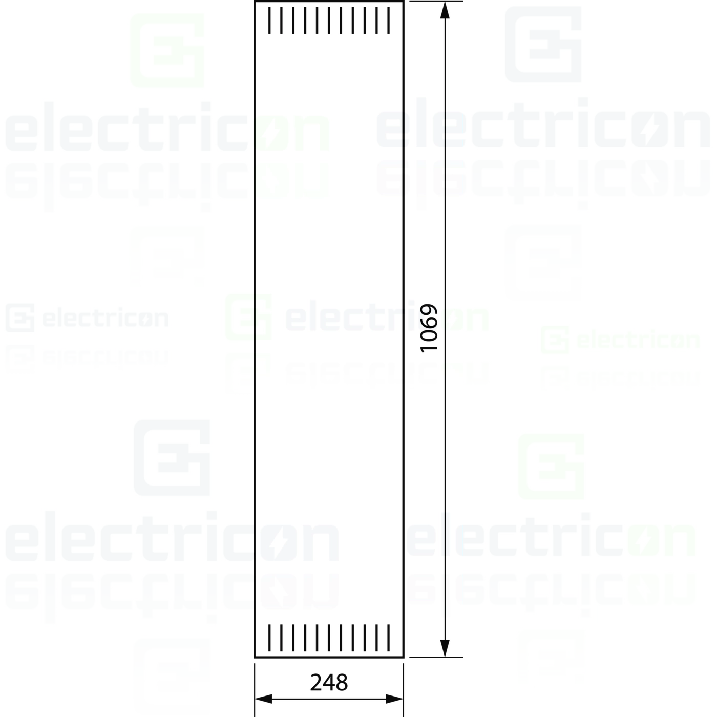 Usa tablou pentru tablou Univers, alb. 1069x248 mm, Hager, FZ023NV [1]