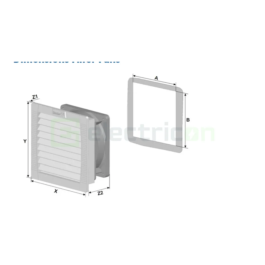 Ventilator cu filtru IP54, 230VAC, 61mc/h, 145x145x70mm, Schrack, IUKNF2523A [1]