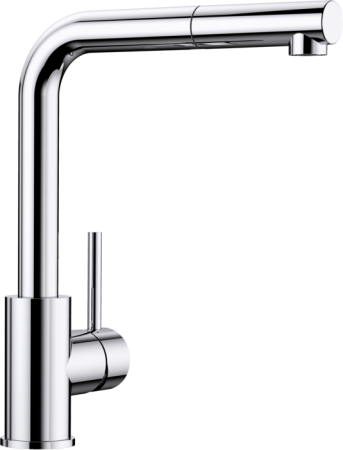 Baterii de bucatarie - BLANCO Mila-S crom ( cu cap extractibil)