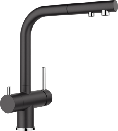 Chiuvete & baterii - FONTAS-S II Filter  negru/crom ( cu cap extractibil)