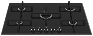 Gaz - SMEG PV175N2 sticla neagra,72cm