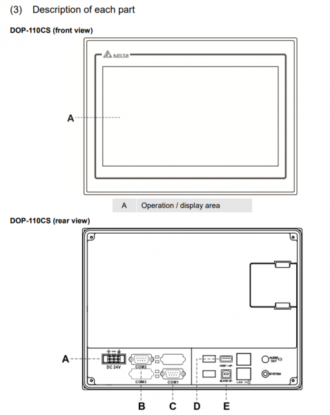 DOP-110CS, HMI 10,1" ,1024 * 600, 65,536 Culori TFT [2]
