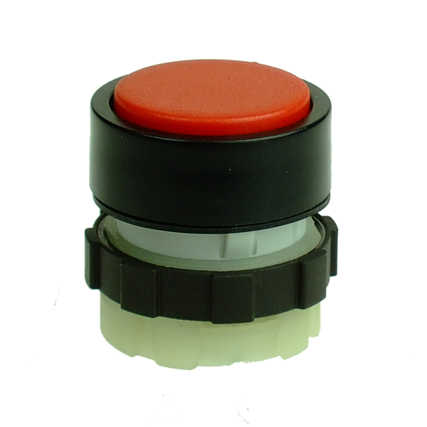 BS3DLRED,  buton iluminat rosu cu revenire si rama neagra [1]
