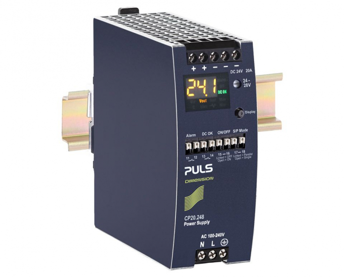 CP20.248, DIN-rail power supplies for 1-phase systems, 24V, 20A, 480W, monitoring display [2]