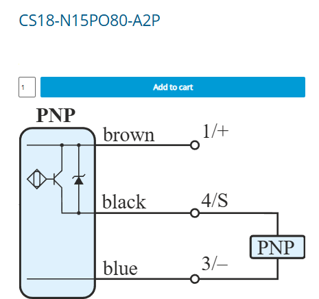 CS18-N15PO80-A2P, Senzor capacitiv M30, Sn = 15mm, ecranat, NO, PNP, 10-30 VDC, precablat 2 m, 3 fire [2]