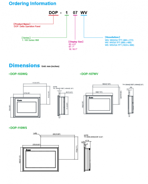 DOP-112WX, HMI 12" cu ethernet, 1024 x 768 [3]
