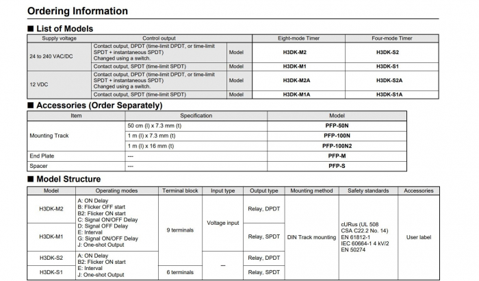H3DK-S1 24-240AC/DC, Releu de timp, Interval citire: 0,1s...1200h, 24÷240V AC/DC, 4 moduri functionare, 250V AC / 5A [4]
