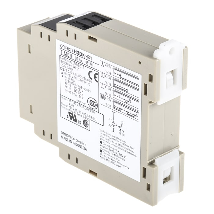 H3DK-S1 24-240AC/DC, Releu de timp, Interval citire: 0,1s...1200h, 24÷240V AC/DC, 4 moduri functionare, 250V AC / 5A [3]