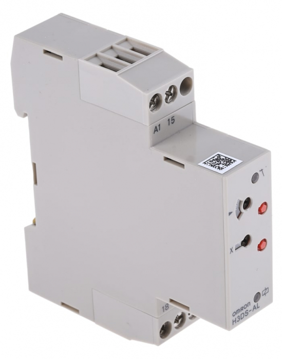 H3DS-AL, Releu de timp, Interval citire: 0,1s...120h, 24÷230V AC; 24÷48V DC, ON DELAY, 250V AC / 5A [3]