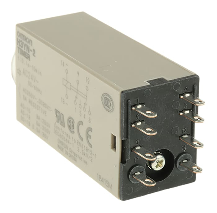 H3YN-2 AC24, Timer, 0,1s ÷ 10 min, Iesire: 250V AC / 5 A, Ualim: 24V AC, soclu, 8 pini [3]