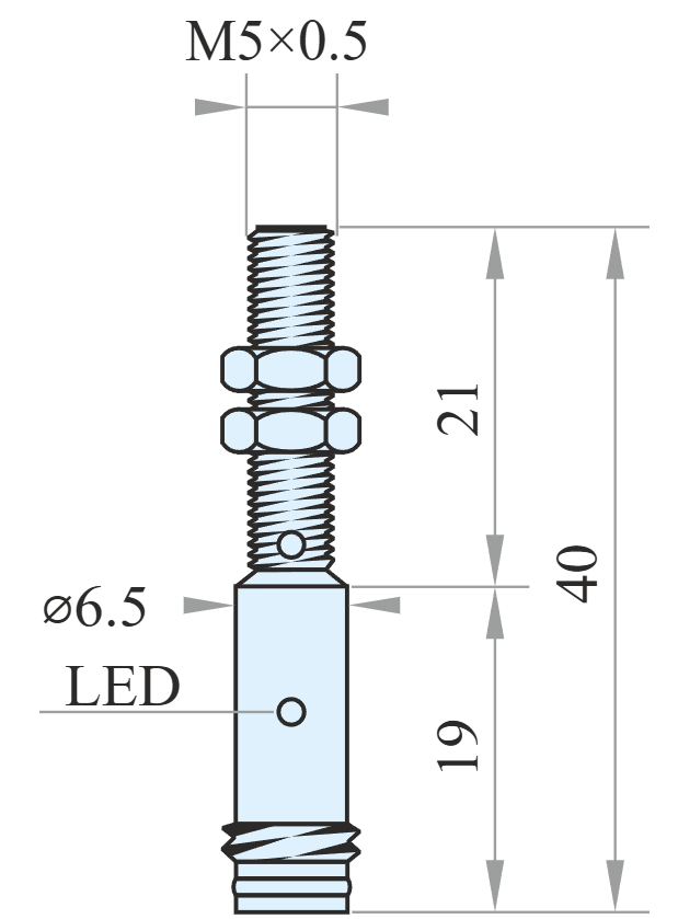IPS5-S1.5PO40-A8, Senzor inductiv,  PNP NO, Sn = 1.5 mm, 10÷30 V DC, IP67, conector M8, 3 pini [2]
