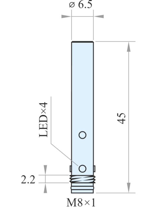 IPSD6-S2NO45-A8,  Senzor inductiv, NPN NO, Sn = 2mm, 10÷30 V DC, IP 67, conector M8 [2]