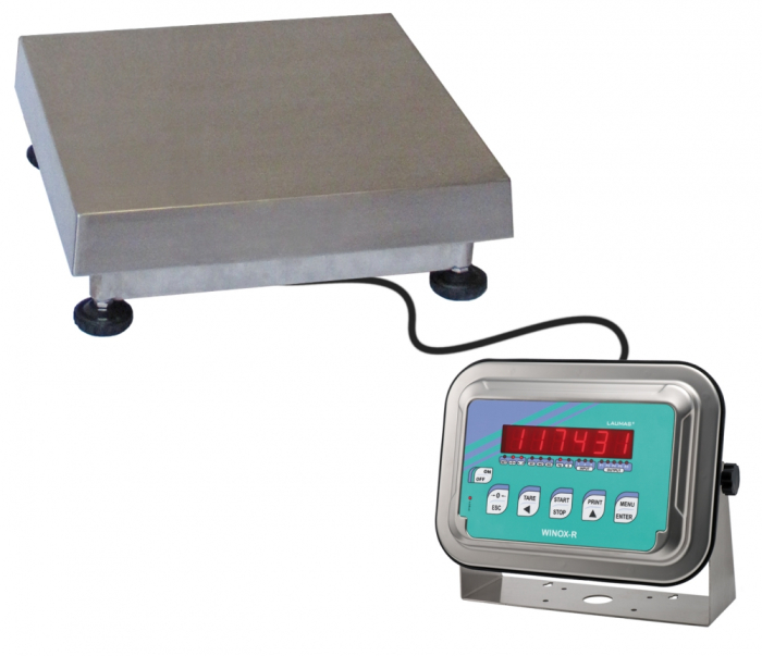 Model platforma  AILN Max.200 Kg Dim.600 x 600mm IP68 cu suprafata si structura din otel inixidabil OIML R60 C3 [1]