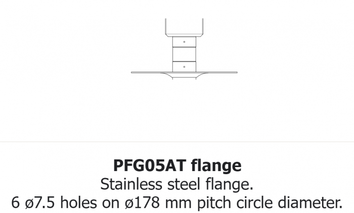 PFG05AT-25, PFG055-GH1NN020005-1CP0TF, senzor de nivel, lungime tija 202 mm, paleta AC4INOX1, 115/230  VDC [4]