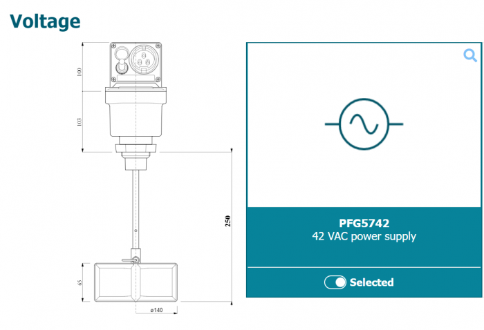 PFG57I-2, PFG577-GF4RA025013- PFG57I  - 42 VAC, Senzori de nivel pentru solide [2]