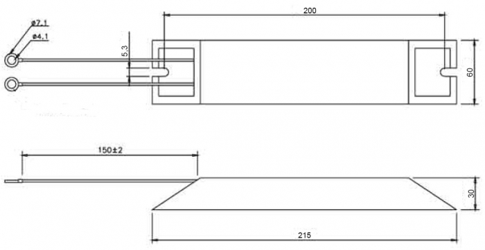 BR300W100, Rezistenta franare, 300 W, 100 Ohm [2]
