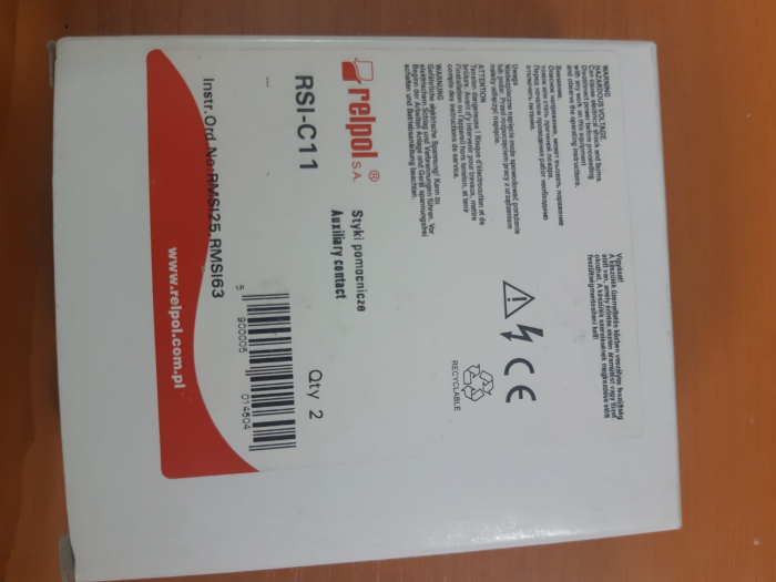 RSI-C11, Contacte auxiliare 1 NO + 1 NC pentru RMSI25, RMSI63 [2]