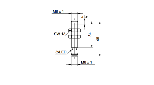 Senzor inductiv M8, Sn=3mm, 6-36 VDC, PNP NO, conector M8 [2]