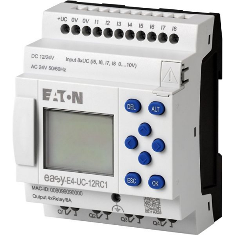 Accesorii iSmart - EASY-E4-UC-12RC1, Releu programabil, 8A, IN: 8; Int.analogica: 4