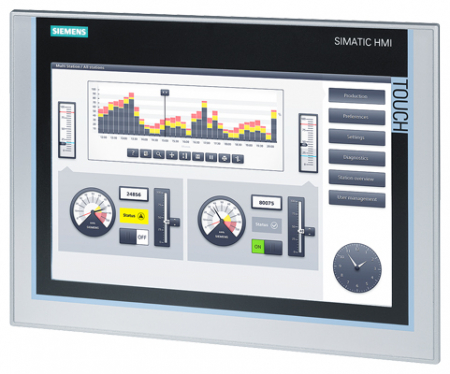 Simatic S7 - 6AV2124-0MC01-0AX0, SIMATIC HMI TP1200 Comfort, Comfort Panel, touch operation, 12" widescreen TFT display, 16 million colors, PROFINET interface
