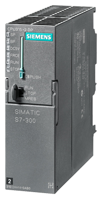 Simatic S7 - 6ES7315-2AH14-0AB0, SIMATIC S7-300, CPU 315-2DP Central processing unit with MPI Integr. power supply 24 V DC Work memory 256 KB 2nd interface DP master/slave Micro Memory Card required